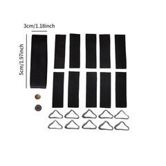10 Pieces Trampoline Buckle Black Trampoline Mat Parts for Trampoline Repair