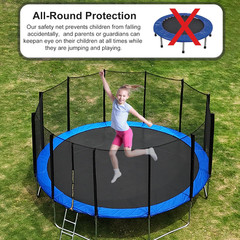 Trampoline Safety Net for 4-16Ft Garden Trampolines – Kids Protective Fences