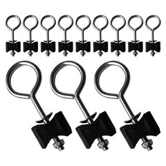 12Pcs Trampoline Hardware Kit with Black Metal Screws for Stability and Repair