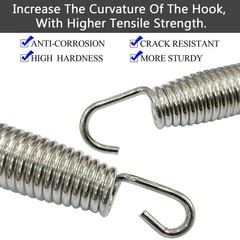 6.5 Inch Trampoline Springs,16pcs Heavy Duty Stainless Steel Trampoline Sprin…