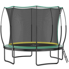 10FT Springfree No Gap Trampoline with Safety Net, Green