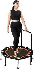 Lunai 42-Inch Octagonal Indoor Rebounder W/ Handle Compact Fitness Trampoline
