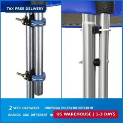 1 Set Universal Trampoline Replacement Pole Set – Straight Upper & Lower Enclosu