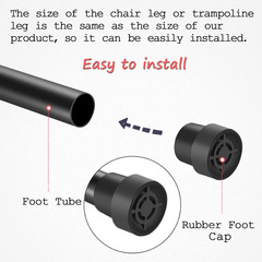 4 Pieces Mini Trampoline Leg Cap Tips, Rubber Caps Fits 1 Inch inside Diameter T