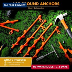 Zhengmy Giant Skeleton Accessories Ground Anchors Screw in, 12 Inch High Wind He