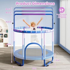 Kids Trampoline Yohood 55 Inch With Enclosure 6 In 1 Outdoor