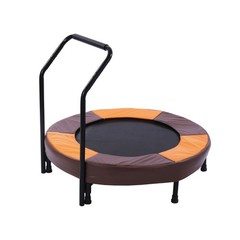 36in Foldable Bungee Toddler Trampoline w/ Handle Quiet Stable 1+Kids Indoor Toy