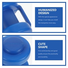 10Pcs Reusable Plastic Trampoline Pole Tops Covers Blue Enclosure Protectors