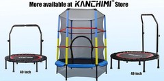 40″ Folding Fitness Rebounder Trampoline – 330lbs Max with Adjustable Handle