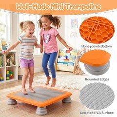 Mini Trampoline 220 LBS Bounce Board W/ Non-Slip Base 25Inch Heavy Duty Sensory