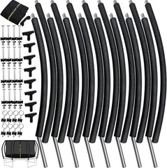 10ft 8 Pcs Trampoline Curved Poles Replacement Enclosure