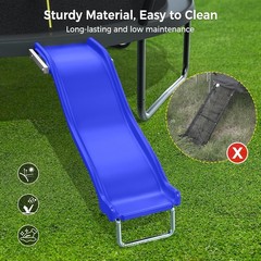 Adjustable Trampoline Slide 220lb Blue