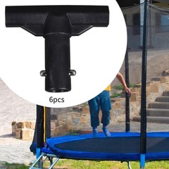 6Pcs Trampoline Enclosure Pole End Caps T Shaped Pipe Sleeves for Yard