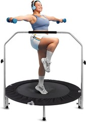 40” Foldable Mini Trampoline for Adults – Compact Fitness Rebounder for 330lbs