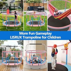 60 Inch Toddler Trampoline 5FT Adjustable Indoor Outdoor Net