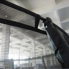 Trampoline Safety Net Replacement, with Zippers and 12 FT – 8 poles Black