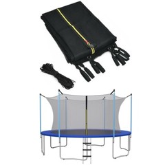 16ft Replacement Weather-Resistant Trampoline Safety Enclosure Net Double-Zipper