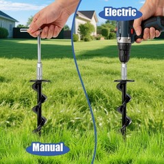 Ground Anchors Heavy Duty, 15in Steel Spiral Ground Stakes Screw in, 4 Pack E…