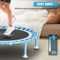 FitinOne 40″ Fitness Mini Trampoline with Adjustable Handle 40in handle