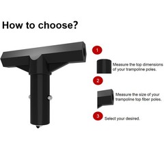 Trampoline Pole Covers & T-Tube Connectors – 8 Pack Black Plastic Caps for Safet
