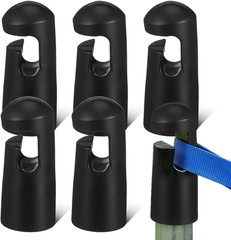 6PCS Universal Trampoline Bar Caps Heavy Duty G-Hook Trampoline Rod Cap for Net
