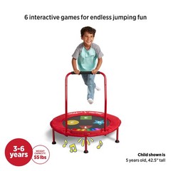 Radio Flyer Game Time Trampoline Mini Trampoline For Toddlers Ages 3-6 Years
