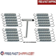 Heavy Duty 6in Trampoline Replacement Springs Set of 20 W/ Pull Tool Rustproof