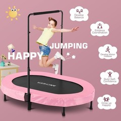 Fun for Indoor&Outdoor Trampoline with 5 Adjustable Heights Parent-Child Rebound