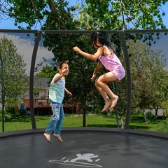 10 FT/12 FT/14FT/16 FT Outdoor Trampoline with Safety Enclosure Net and Ladder