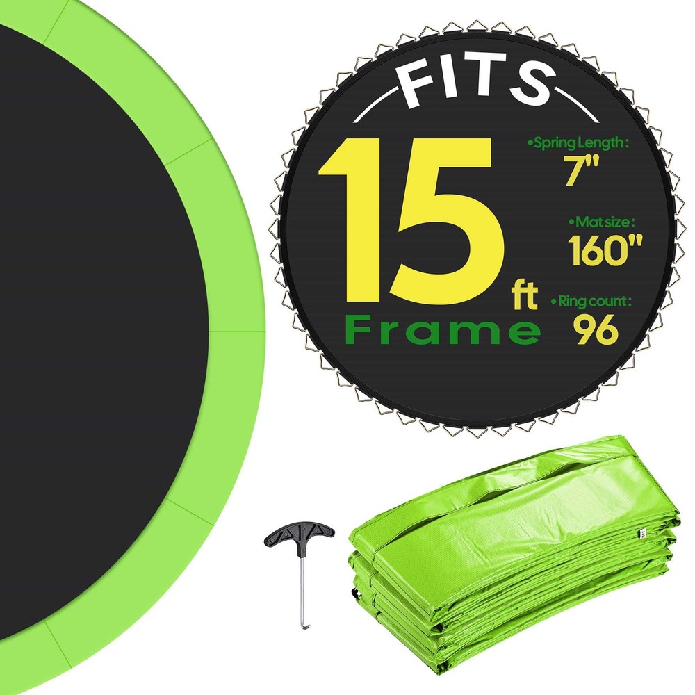 Yescom Trampoline Mat & Pad Replacement Kit 96V-Ring Fit 15ft Trampoline Frame
