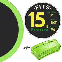 Yescom Trampoline Mat & Pad Replacement Kit 96V-Ring Fit 15ft Trampoline Frame