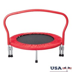 3ft Mini Folding Trampoline Safe Indoor Outdoor Kids Exercise Fun Activity Red