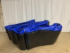 Edge cover for garden trampoline jumper spring cover in blue Ø 305 cm