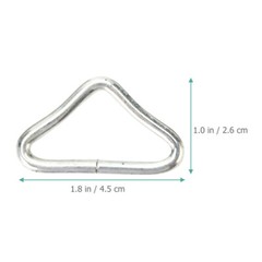30 Pcs Trampoline Triangle Buckle Galvanized Steel Child Metal Buckles Bag