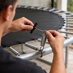 3.9 Inch Trampoline Springs 6-Pack Heavy Duty Rust-Proof Replacement with Tool