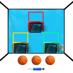 Trampoline Basketball Hoop Set – 3 Hoops & 3 Balls, Easy Install, Universal Fit