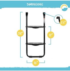 SkyBound Two-Steps Universal Trampoline Ladder – Wide-Step Ladder Brand New