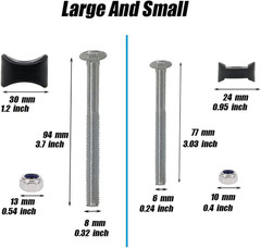 12 Pack 8Mm X 94Mm Trampoline Screws Steel Trampoline Screws Long Screw Trampoli