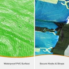 10/ 12/14/15FT Trampoline Safety Pad Replacement Universal Waterproof – Green