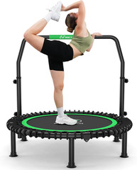 Trampoline, 40″ Mini Rebounder Trampoline for Adults/Kids with 4 Level Adjustabl