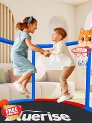 BLUERISE 5FT Blue/Red Trampoline 6-in-1 Safety Net