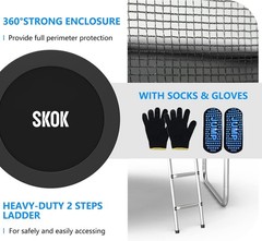 Trampoline for Kids,400LBS Outdoor Trampoline with Net-ASTM Approved Trampoli…