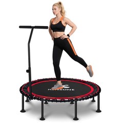 K KENSONE 48″ Foldable Rebounder Trampoline for Adults with Bungee, 550 LBS Q…