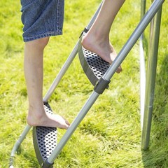 Trampoline Accessory Kit with Basketball Game, 4 Windstakes & Wide Step Ladder
