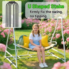 12 Inch U Shaped Heavy Duty Trampoline Stakes 10 Pack, Black Anti Rust Coated…
