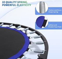 40in Mini Trampoline Rebounder – Portable Home Cardio, Foldable, 330 lb Weight