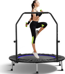 40″ Mini Trampoline Rebounder Trampoline Fitness Trampoline Foldable with Adjust
