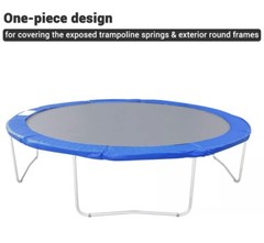 12′ FT Round Trampoline Safety Pad Replacement EPE Foam Blue Spring Frame Cover