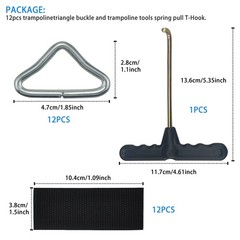 12pcs Trampoline Triangle Buckle Trampoline Springs Trampoline Mat Triangle Rin…