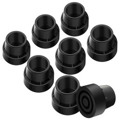 8 Pieces Replacement Mini Trampoline Leg Caps Black Rubber Tips Floor